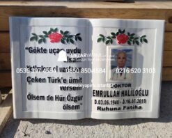 Alternative view of Porselen Resimli Kitabe Mermer  Mezar Taşı