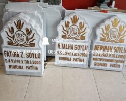 El İşçiliği Yapımı Özel İşlemeli Mezar Taşı Modeli - Görsel 3