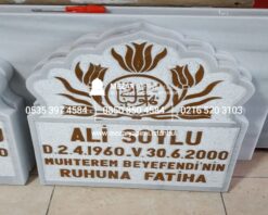 El İşçiliği Yapımı Özel İşlemeli Mezar Taşı Modeli - Görsel 8