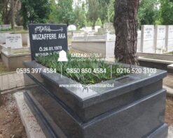 Komple 5 cm Kalınlıkta Siyah Granit Mezar - Görsel 4