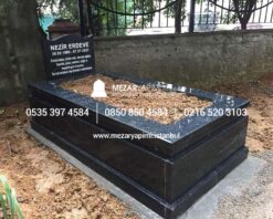 Komple 5 cm Kalınlıkta Siyah Granit Mezar - Görsel 3