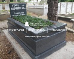 Komple 5 cm Kalınlıkta Siyah Granit Mezar