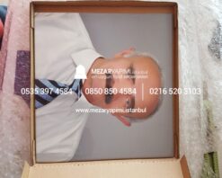 Mezar Taşı Üzerine Dikdörtgen Porselen Fotoğraf 24X30 cm - Görsel 9