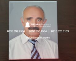 Mezar Taşı Üzerine Dikdörtgen Porselen Fotoğraf 24X30 cm