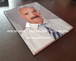 Mezar Taşı Üzerine Dikdörtgen Porselen Fotoğraf 24X30 cm - Görsel 7
