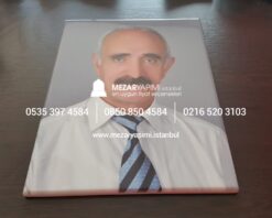 Mezar Taşı Üzerine Dikdörtgen Porselen Fotoğraf 24X30 cm - Görsel 8