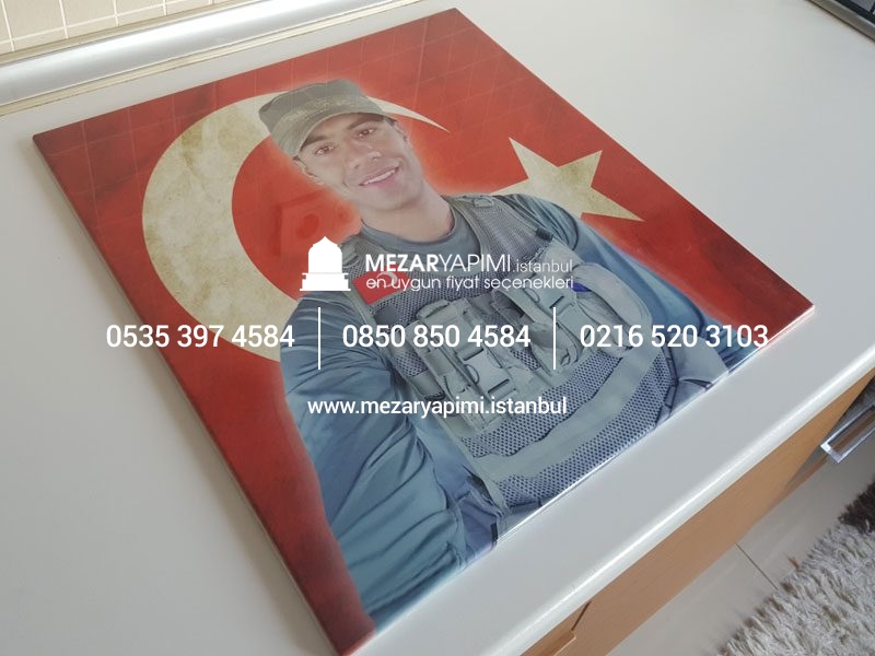Mezar Taşına Büyük Boy Porselen Fotoğraf 50X50 cm - Görsel 6