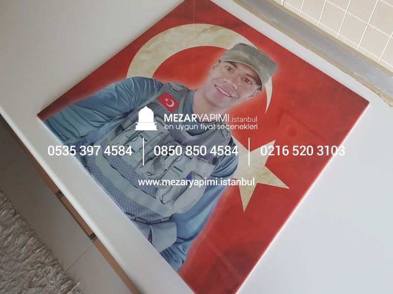Mezar Taşına Büyük Boy Porselen Fotoğraf 50X50 cm - Görsel 3