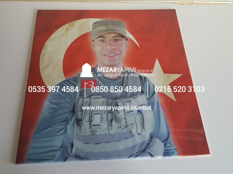 Mezar Taşına Büyük Boy Porselen Fotoğraf 50X50 cm - Görsel 7