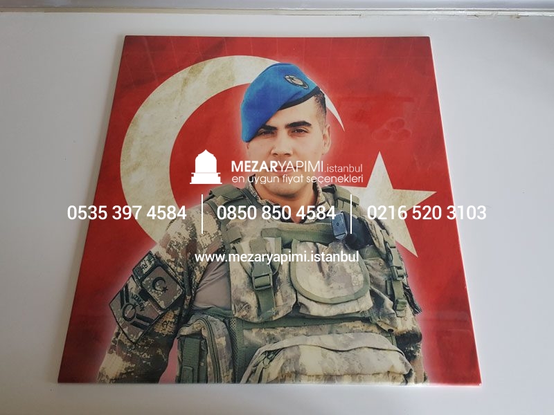 Mezar Taşına Büyük Boy Porselen Fotoğraf 50X50 cm