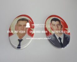 Şehit Mezar Taşına Solmayan Porselen Fotoğraf & Bayrak - Görsel 5