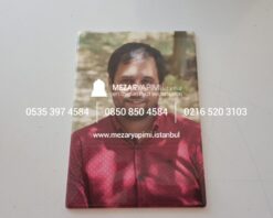Mezar Taşı Üzerine Dikdörtgen Porselen Fotoğraf 13x18 cm - Görsel 4