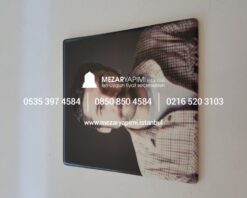 Mezar Taşı Üzerine Dikdörtgen Porselen Fotoğraf 13x18 cm - Görsel 11