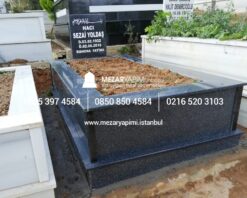 Alternative view of Tek Kişilik Komple Siyah Granit Mezar