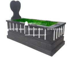 Alternative view of G-98 Nero Gaska Çizgili Komple 5 cm Kalınlıkta Mezar Modeli
