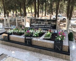 G-99 Porino - Absolute Black 3 Kişilik Blok Mezar Modeli - Görsel 3
