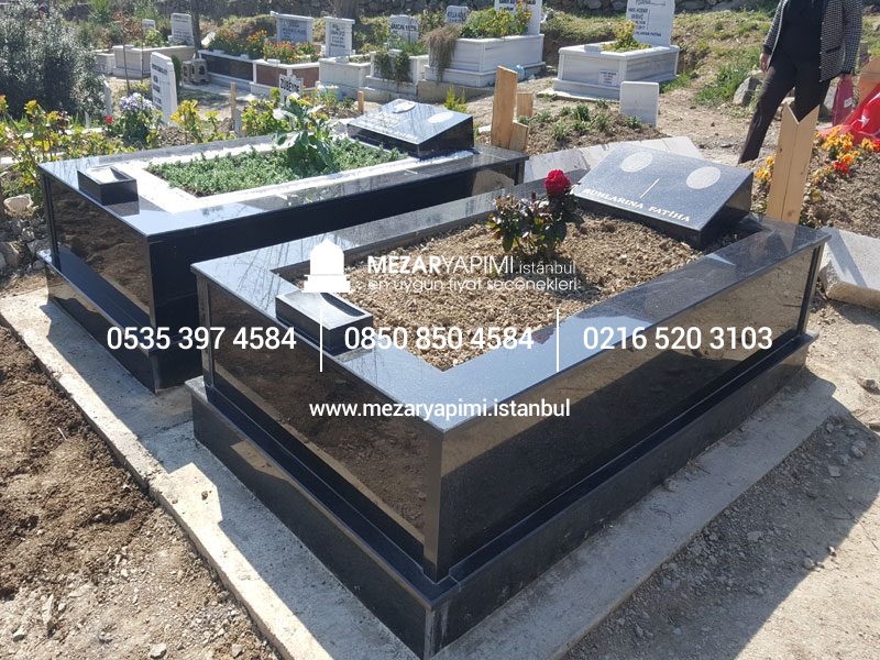 Tek Kişilik Komple Star Galaxy Granit Mezar - Görsel 12