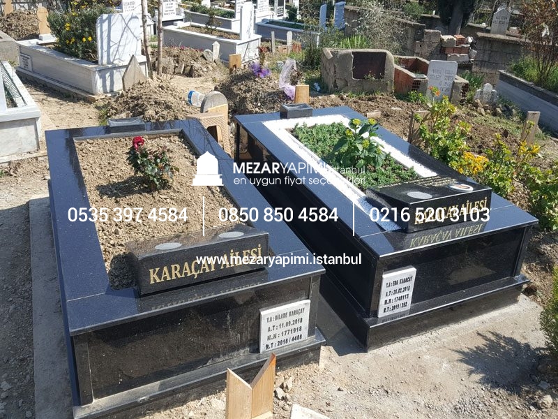 Tek Kişilik Komple Star Galaxy Granit Mezar - Görsel 6