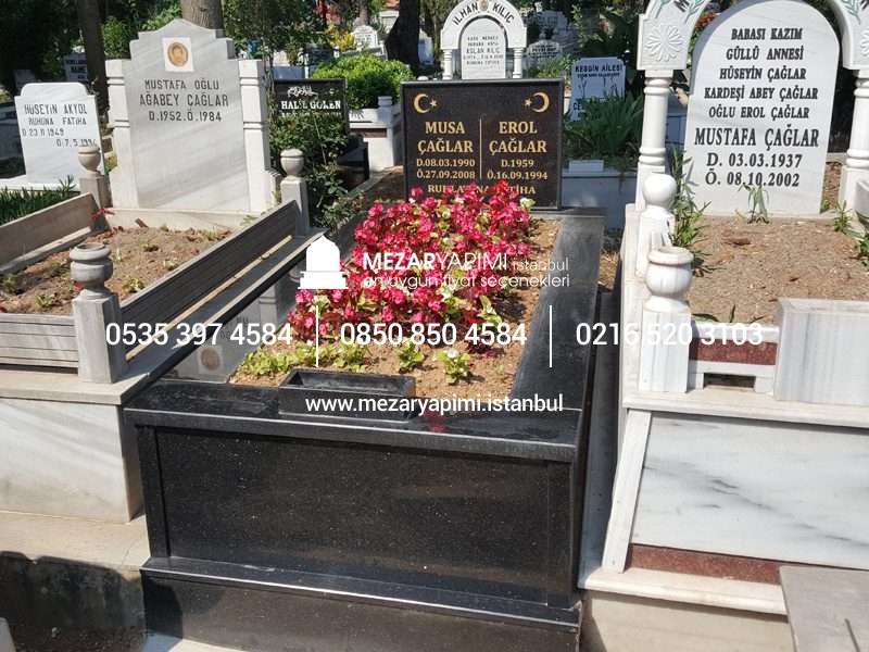 Tek Kişilik Komple Star Galaxy Granit Mezar - Görsel 7