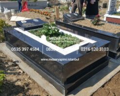 Tek Kişilik Komple Star Galaxy Granit Mezar - Görsel 3