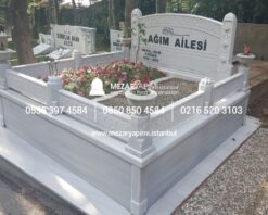 Özel Yapım Mermer Kafesli El İşçiliği Mezar Modeli