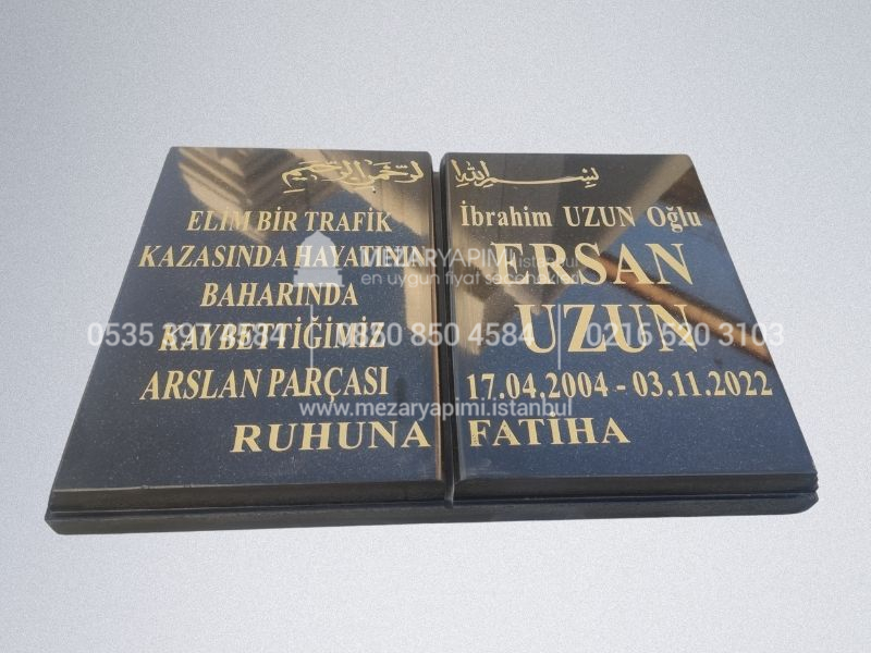 Kitabe Granit Mezar Baş Taşı - Görsel 10