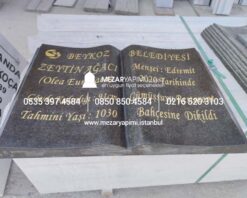 Kitabe Granit Mezar Baş Taşı - Görsel 7