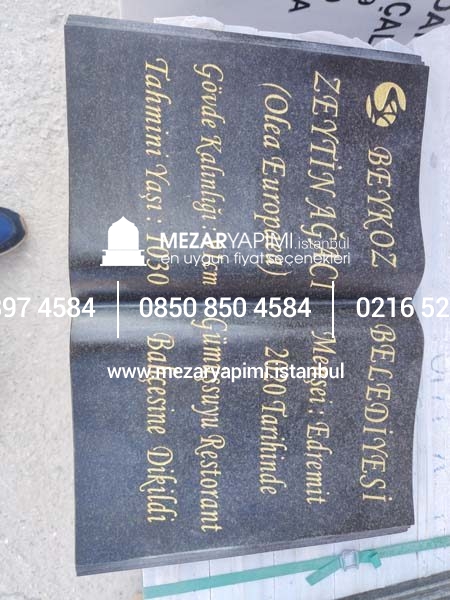 Kitabe Granit Mezar Baş Taşı - Görsel 14