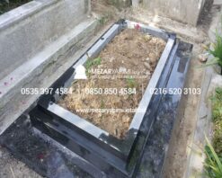 Traverten Konik Kesim Komple 8-15 cm Blok Mezar Modeli - Görsel 31