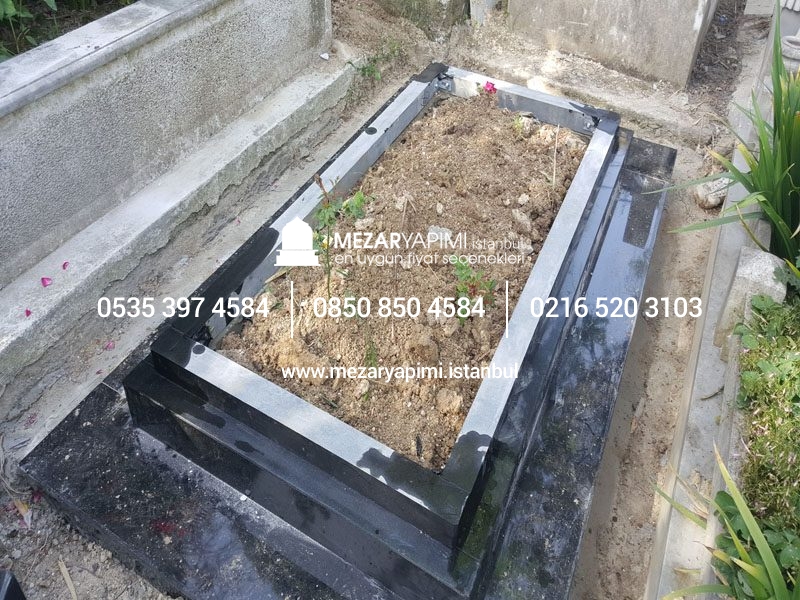 ABSOLUTE BLACK GRANİT KONİK BLOK KOMPLE 8-13 CM ARASI KALINLIKTA MEZAR - Görsel 13