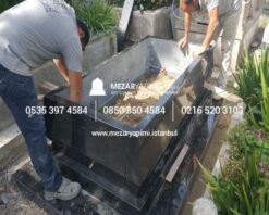 ABSOLUTE BLACK GRANİT KONİK BLOK KOMPLE 8-13 CM ARASI KALINLIKTA MEZAR - Görsel 15