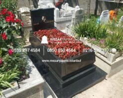 ABSOLUTE BLACK GRANİT KONİK BLOK KOMPLE 8-13 CM ARASI KALINLIKTA MEZAR - Görsel 4