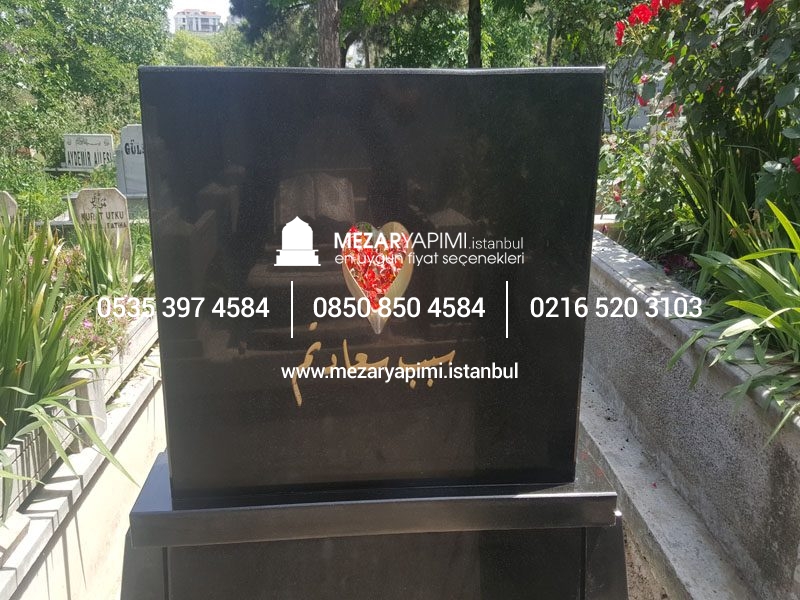 ABSOLUTE BLACK GRANİT KONİK BLOK KOMPLE 8-13 CM ARASI KALINLIKTA MEZAR - Görsel 6