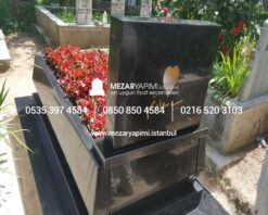 ABSOLUTE BLACK GRANİT KONİK BLOK KOMPLE 8-13 CM ARASI KALINLIKTA MEZAR - Görsel 7