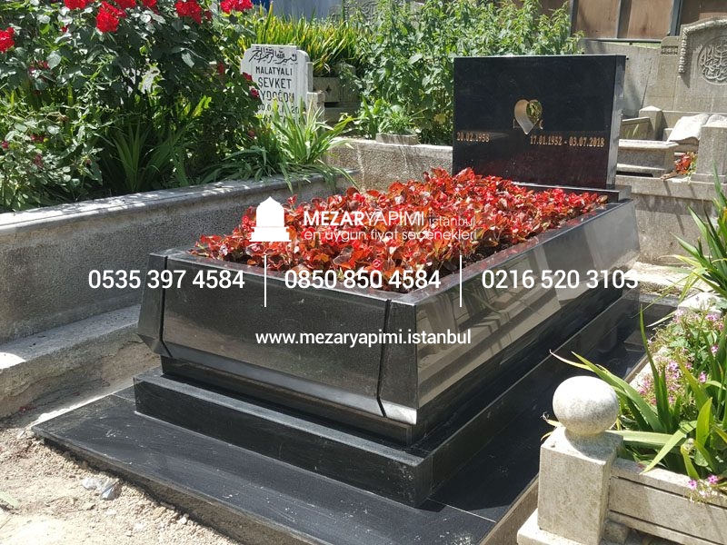 ABSOLUTE BLACK GRANİT KONİK BLOK KOMPLE 8-13 CM ARASI KALINLIKTA MEZAR