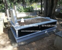 Tek Kişilik Gövde Granit Baş Taşı Abide Mezar - Görsel 3