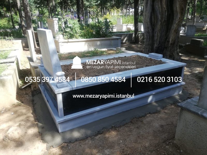 Tek Kişilik Gövde Granit Baş Taşı Abide Mezar - Görsel 3