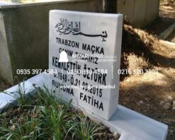 Tek Kişilik Gövde Granit Baş Taşı Abide Mezar - Görsel 5
