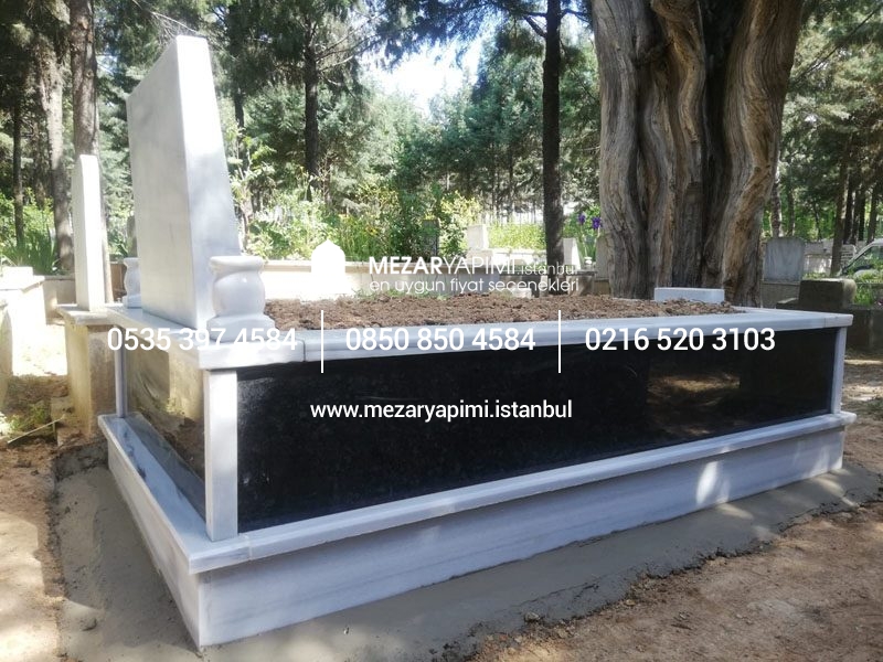 Tek Kişilik Gövde Granit Baş Taşı Abide Mezar - Görsel 4