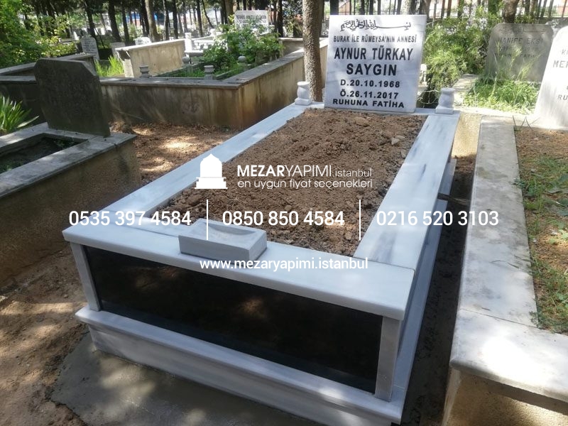 Tek Kişilik Gövde Granit Baş Taşı Abide Mezar - Görsel 2