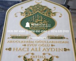 Arapça Yazılı Mezar Baş Taşı (Özel) - Görsel 3
