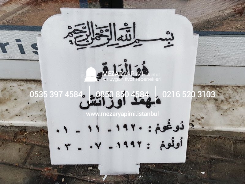 Arapça Yazılı Mezar Baş Taşı - Görsel 2