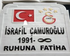 Mermer Baş Taşı Üzerine Loğo ve Arma - Görsel 5