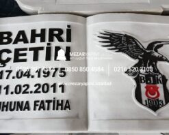 Mermer Baş Taşı Üzerine Loğo ve Arma - Görsel 8