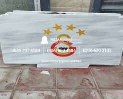 Mermer Baş Taşı Üzerine Loğo ve Arma - Görsel 7