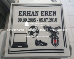 Mermer Baş Taşı Üzerine Loğo ve Arma - Görsel 3