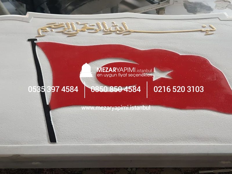 Mermer Baş Taşı Üzerine Loğo ve Arma - Görsel 16
