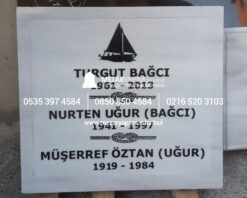 Mermer Baş Taşı Üzerine Loğo ve Arma - Görsel 15