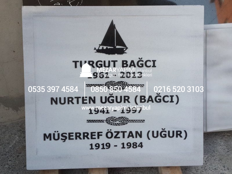 Mermer Baş Taşı Üzerine Loğo ve Arma - Görsel 15