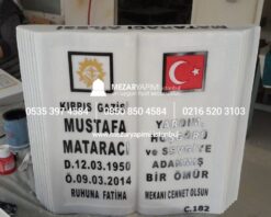 Mermer Baş Taşı Üzerine Loğo ve Arma - Görsel 4
